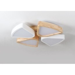 Plafoniera din lemn de petale ultra subțire reglabilă cu abajur din acril. Plafoniera în stil nordic