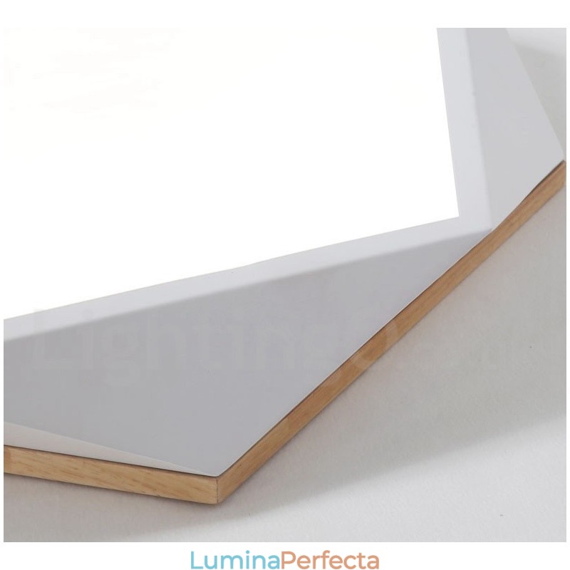 Plafoniera din lemn, cu abajur din acril, în stil nordic