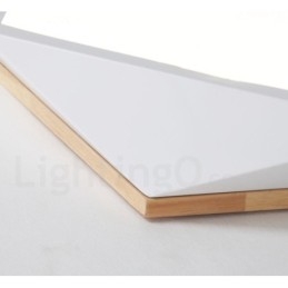 Plafoniera din lemn, cu abajur din acril, în stil nordic