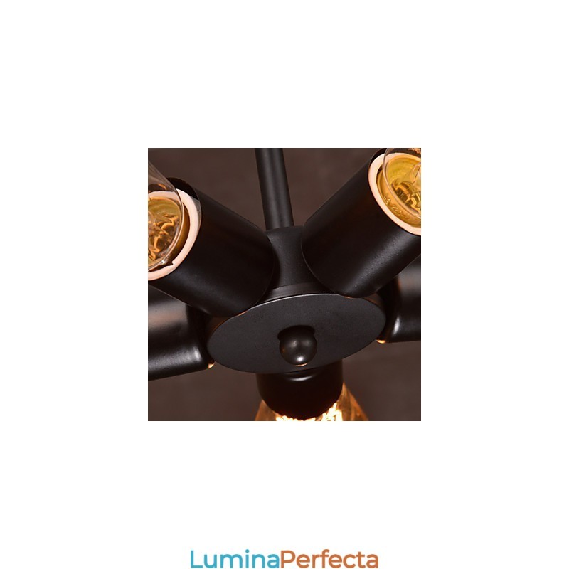 Lampă suspendată 4 Lumini Fier forjat în stil rustic