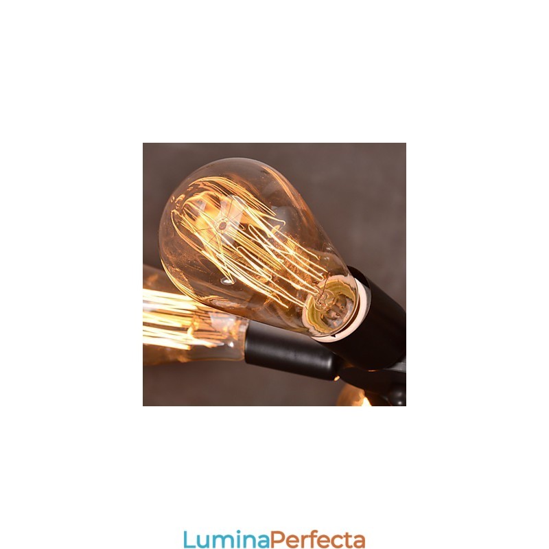 Lampă suspendată 4 Lumini Fier forjat în stil rustic