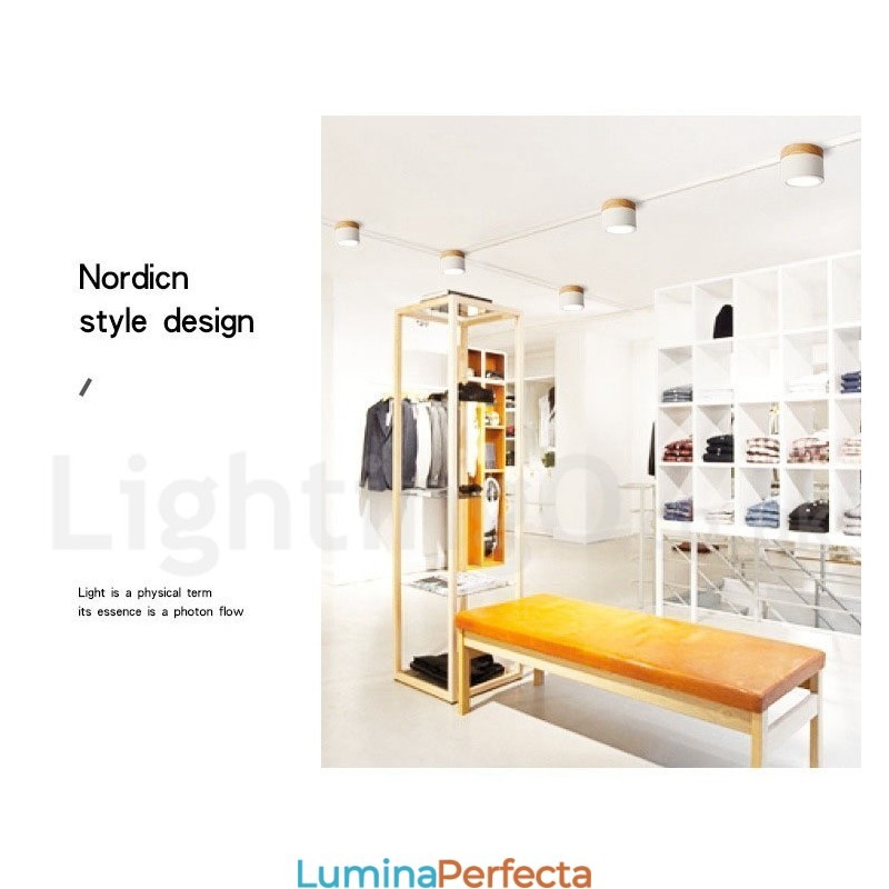 Plafoniera din lemn cu design modern, cu abajur acrilic specială, poate fi folosită și ca lampă de perete