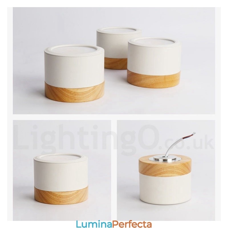Plafoniera din lemn cu design modern, cu abajur acrilic specială, poate fi folosită și ca lampă de perete