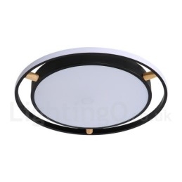 Plafoniera rotundă din lemn, ultra-subțire, cu abajur din acril, în stil nordic.