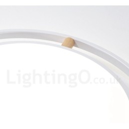 Plafoniera rotundă din lemn, ultra-subțire, cu abajur din acril, în stil nordic.