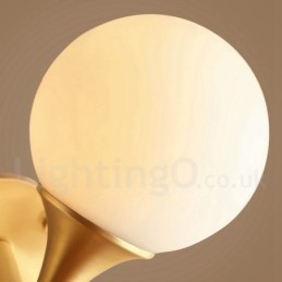 Plafoniera cu 4 lumini, alamă pură, modernă, contemporană, simplă, rustică, retro, epocă, cu montare la plafon, cu abajururi de sticlă