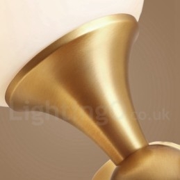 Plafoniera cu 4 lumini, alamă pură, modernă, contemporană, simplă, rustică, retro, epocă, cu montare la plafon, cu abajururi de sticlă