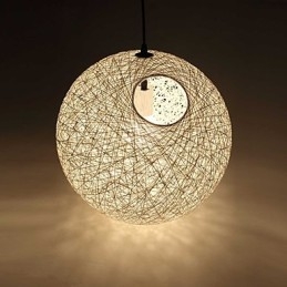 Country Simplă Lampă Modernă Pastoral Rattan Lampă Hemp Ball Candelabru