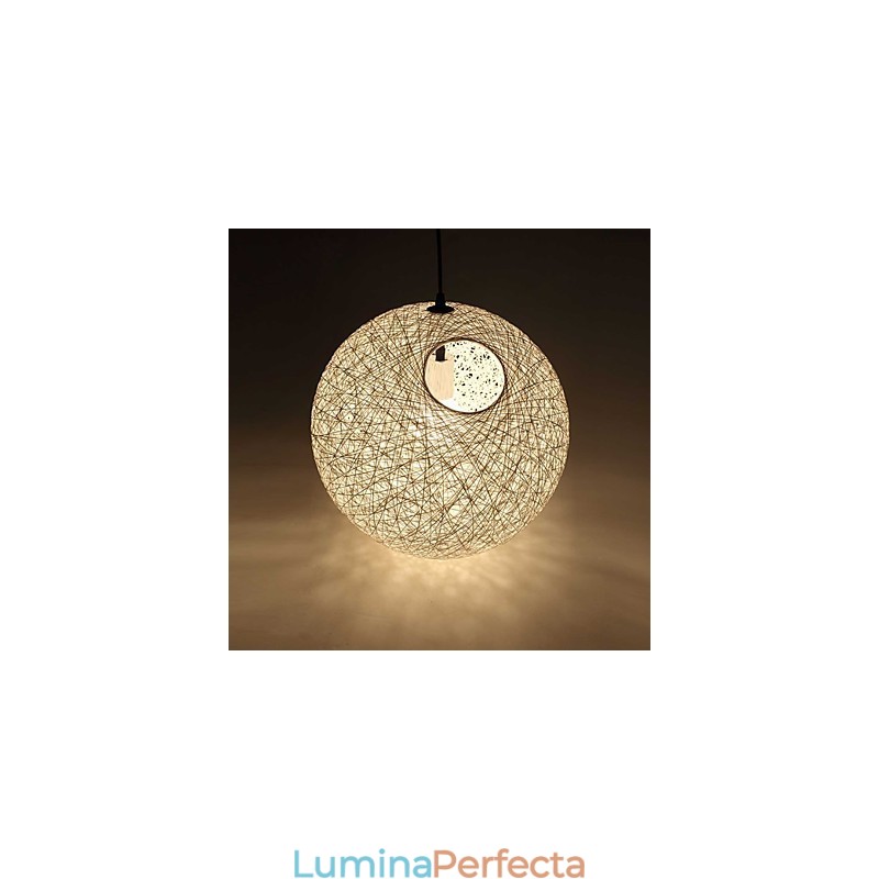 Country Simplă Lampă Modernă Pastoral Rattan Lampă Hemp Ball Candelabru