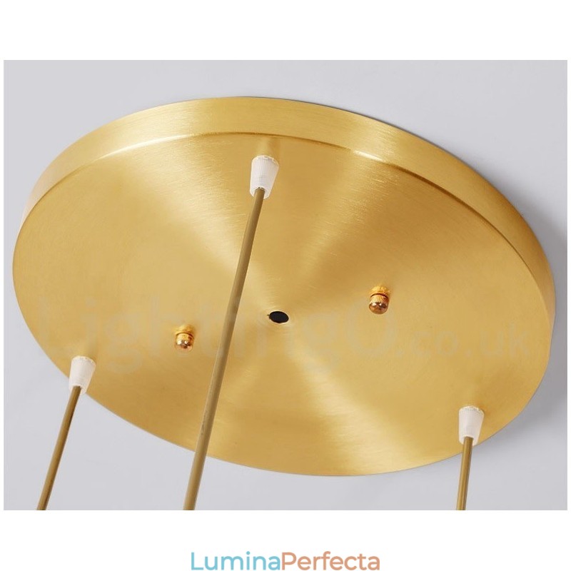 Lampă de suspendare în stil nordic rustic Lodge din alamă pură cu abajur din ceramică