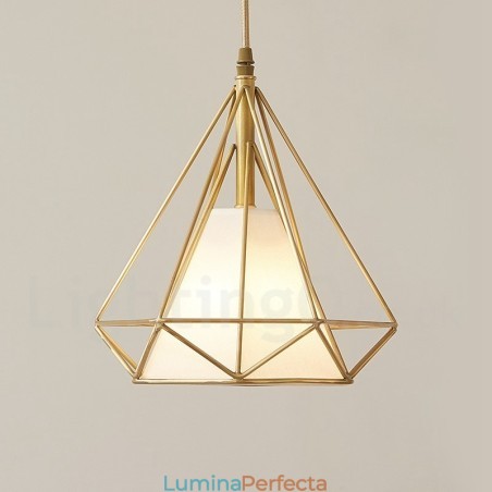 Lampă de suspendare în stil nordic rustic Lodge din alamă pură cu abajur din material textil Lampă de suspendare în stil nordic rustic Lodge din alamă pură cu abajur din material textil