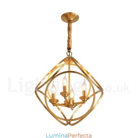Lampă suspendată în stil nordic rustic Lodge din alamă pură Lampă suspendată în stil nordic rustic Lodge din alamă pură