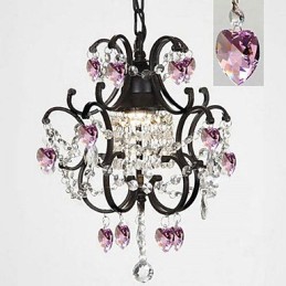 Candelabru din metal cu pictură clasică tradițională din cristal