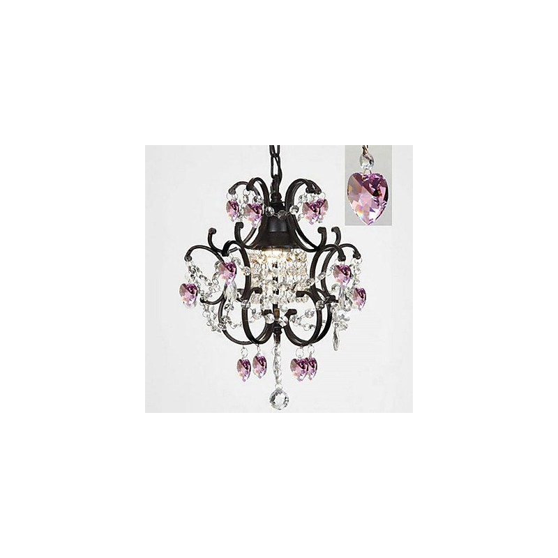 Candelabru din metal cu pictură clasică tradițională din cristal