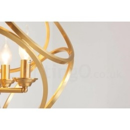Lampă suspendată în stil nordic rustic Lodge din alamă pură