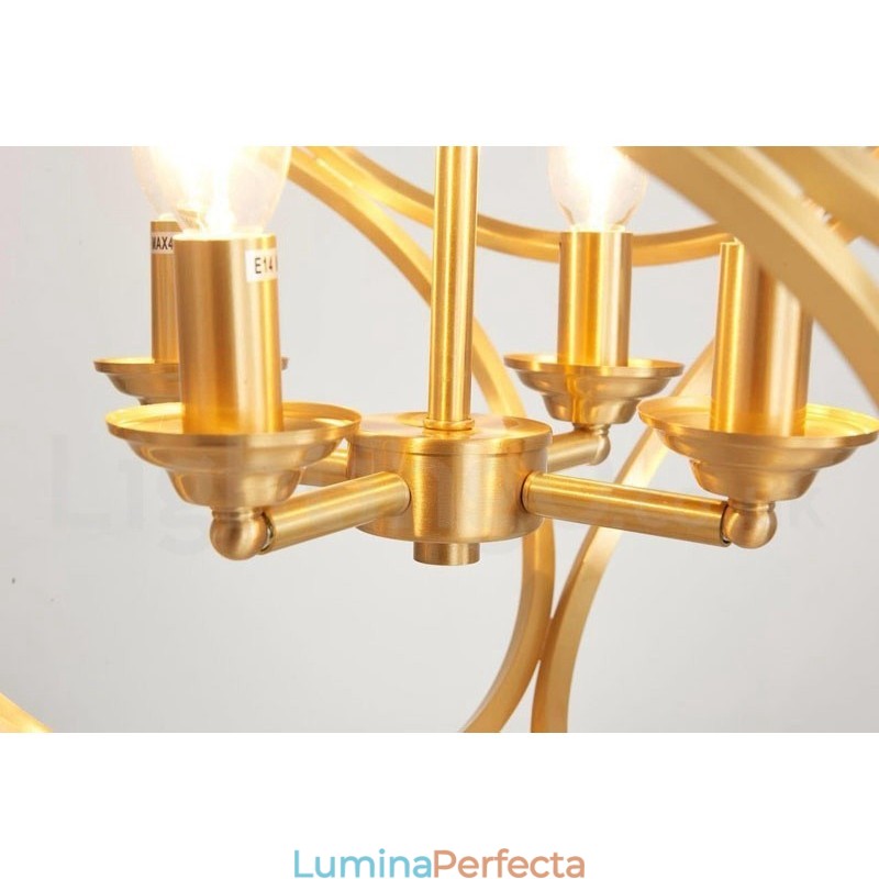 Lampă suspendată în stil nordic rustic Lodge din alamă pură