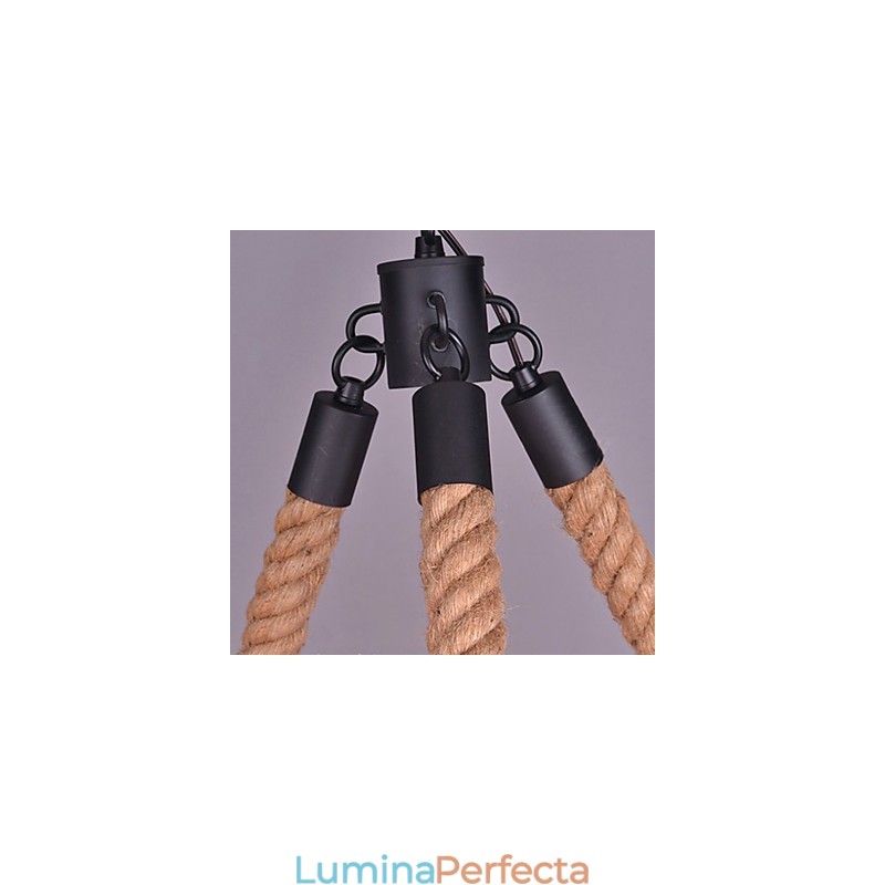 Lampă suspendată cu frânghie de epocă Loft Lampă industrială creativă Decor în stil american