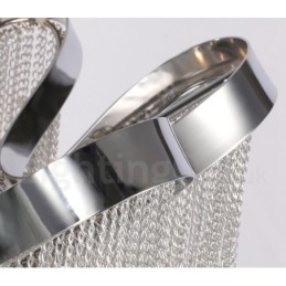 Candelabru cu ciucuri din aluminiu pendanta de designer de culoare argintie