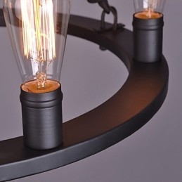 Lampă suspendată cu frânghie de epocă Loft Lampă industrială creativă Decor în stil american