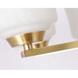 Candelabru cu pandantiv din alamă pură, mare, luxos, rustic, retro, vintage, cu 12 lumini, cu abajururi de sticlă