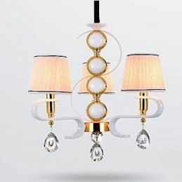 Candelabru din stofa Lampa moderna minimalista cu 3 lumini