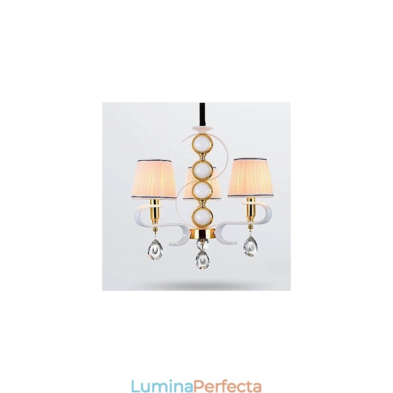 Candelabru din stofa Lampa moderna minimalista cu 3 lumini