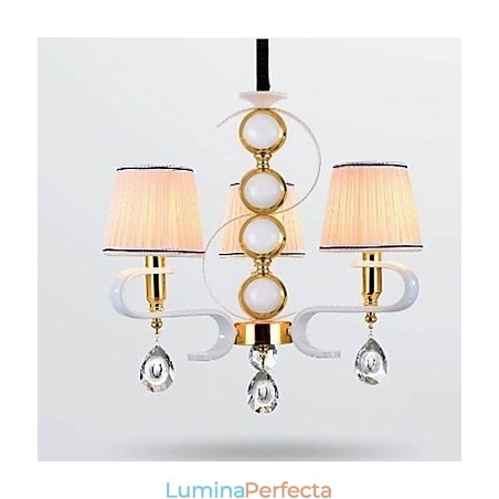 Candelabru din stofa Lampa moderna minimalista cu 3 lumini Candelabru din stofa Lampa moderna minimalista cu 3 lumini