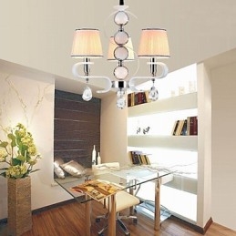 Candelabru din stofa Lampa moderna minimalista cu 3 lumini