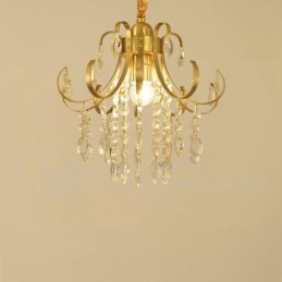 Plafoniere din cristal cu montaj încastrat în stil nordic, alamă pură, rustic Lodge