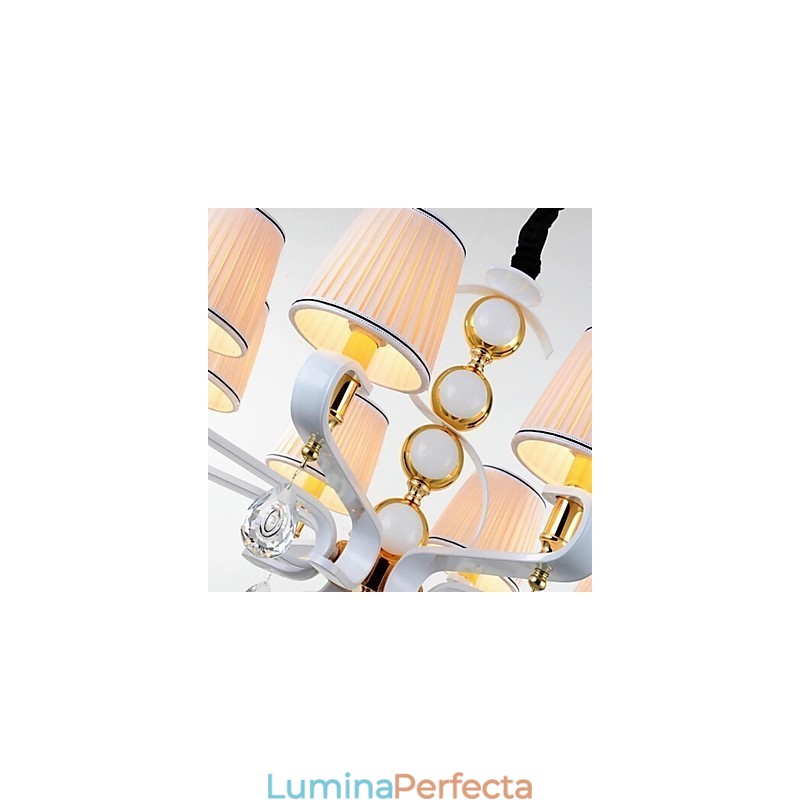 Candelabru din stofa Lampa moderna minimalista cu 3 lumini