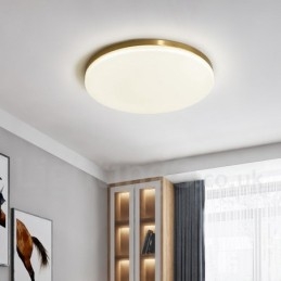 Plafoniere din alamă, rotunde, reglabile, moderne, contemporane, în stil nordic, cu montare încastrabilă, cu umbră acrilică, pot fi, de asemenea, folosite ca lampă de perete