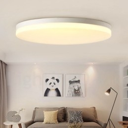 Plafoniere ultrasubțiri, rotunde, reglabile, în stil nordic modern și contemporan, cu montare încastrabilă, cu umbră acrilică, pot fi, de asemenea, folosite ca lampă de perete