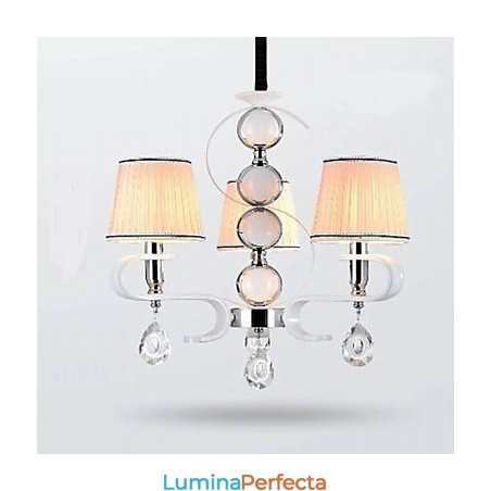 Candelabru din țesătură Lampă de calitate superioară cu 3 lumini Inel de argint cu jad alb Candelabru din țesătură Lampă de calitate superioară cu 3 lumini Inel de argint cu jad alb