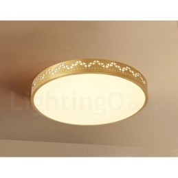 Plafoniera rotundă din alamă pură, modernă, contemporană, în stil nordic, cu abajur din acril