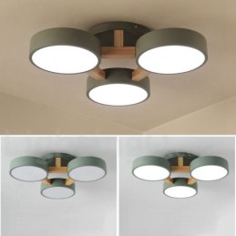 Candelabru din lemn Plafoniera încastrabilă în stil nordic modern și contemporan cu abajur acrilic