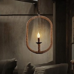 Retro 1 Lampă Cânepă Funie Candelabru Stil Retro Country
