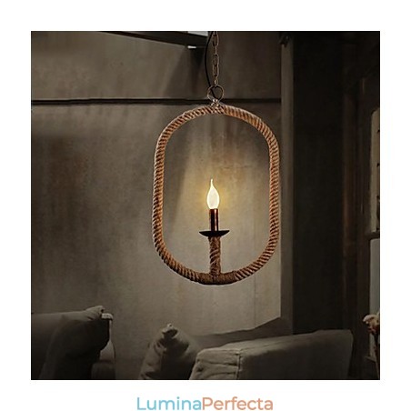 Retro 1 Lampă Cânepă Funie Candelabru Stil Retro Country Retro 1 Lampă Cânepă Funie Candelabru Stil Retro Country