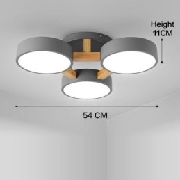 Candelabru din lemn Plafoniera încastrabilă în stil nordic modern și contemporan cu abajur acrilic