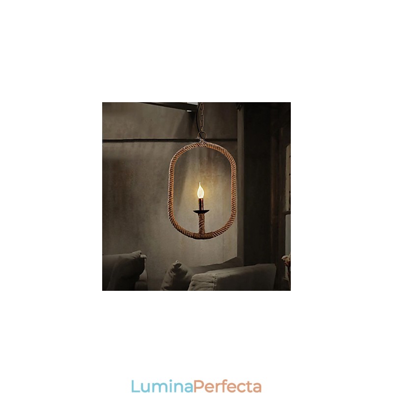 Retro 1 Lampă Cânepă Funie Candelabru Stil Retro Country