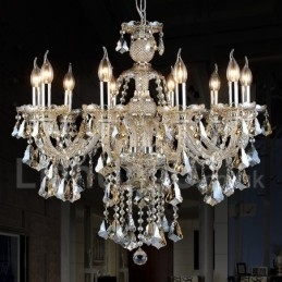 Candelabru modern de cristal K9 de culoare retro coniac