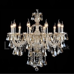 Candelabru modern de cristal K9 de culoare retro coniac