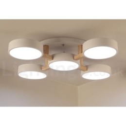 Candelabru din lemn Plafoniera încastrabilă în stil nordic modern și contemporan cu abajur acrilic
