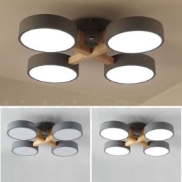 Candelabru din lemn Plafoniera încastrabilă în stil nordic modern și contemporan cu abajur acrilic