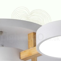 Candelabru din lemn Plafoniera încastrabilă în stil nordic modern și contemporan cu abajur acrilic
