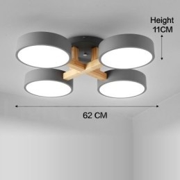 Candelabru din lemn Plafoniera încastrabilă în stil nordic modern și contemporan cu abajur acrilic