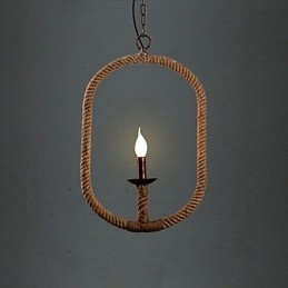 Retro 1 Lampă Cânepă Funie Candelabru Stil Retro Country