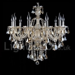 Candelabru modern de cristal K9 de culoare retro coniac