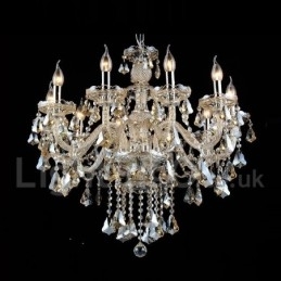 Candelabru modern de cristal K9 de culoare retro coniac