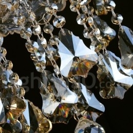 Candelabru modern de cristal K9 de culoare retro coniac