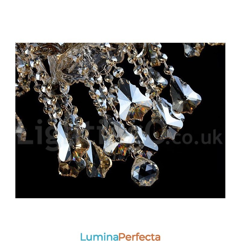 Candelabru modern de cristal K9 de culoare retro coniac
